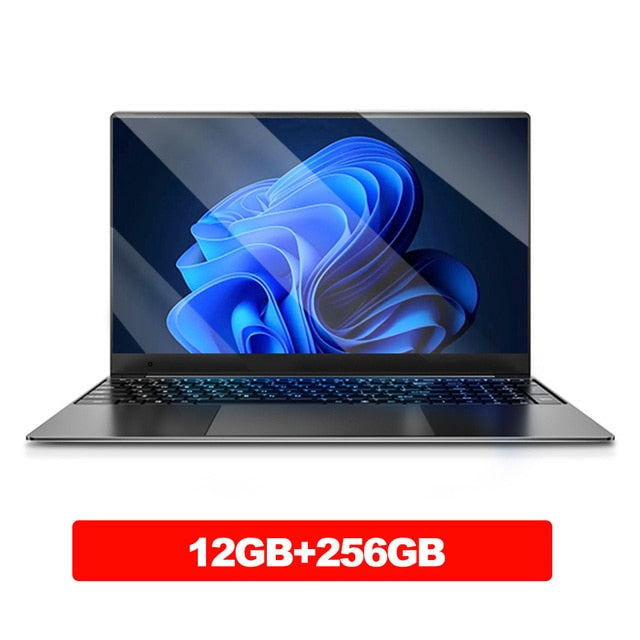 DERE Laptop MBook M10 15.6 Inch FHD Intel Celeron N5095 Core 12GB ROM 256/512GB Notebook Gaming Computer Windows 10 For Students