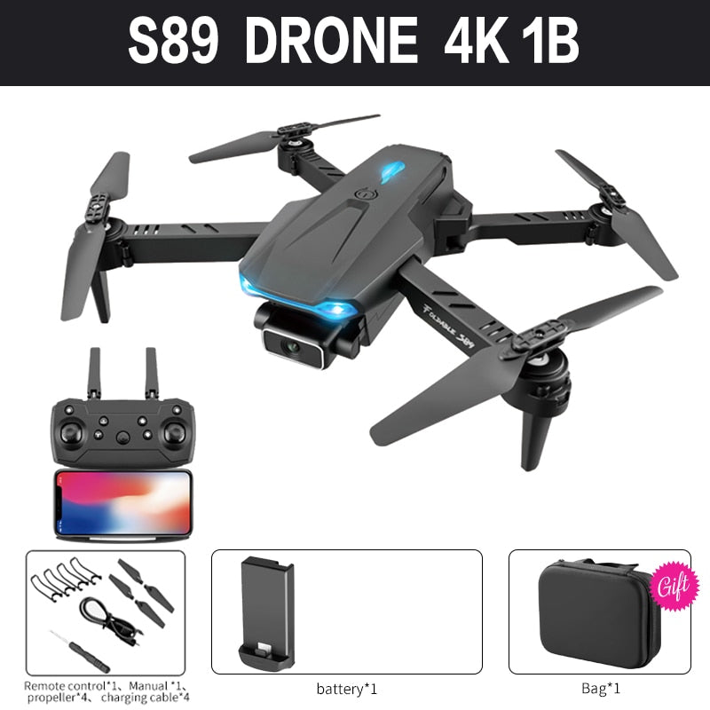 S89 Drone with 4K HD Dual Camera 50x Zoom Wifi FPV & Air Pressure Altitude
